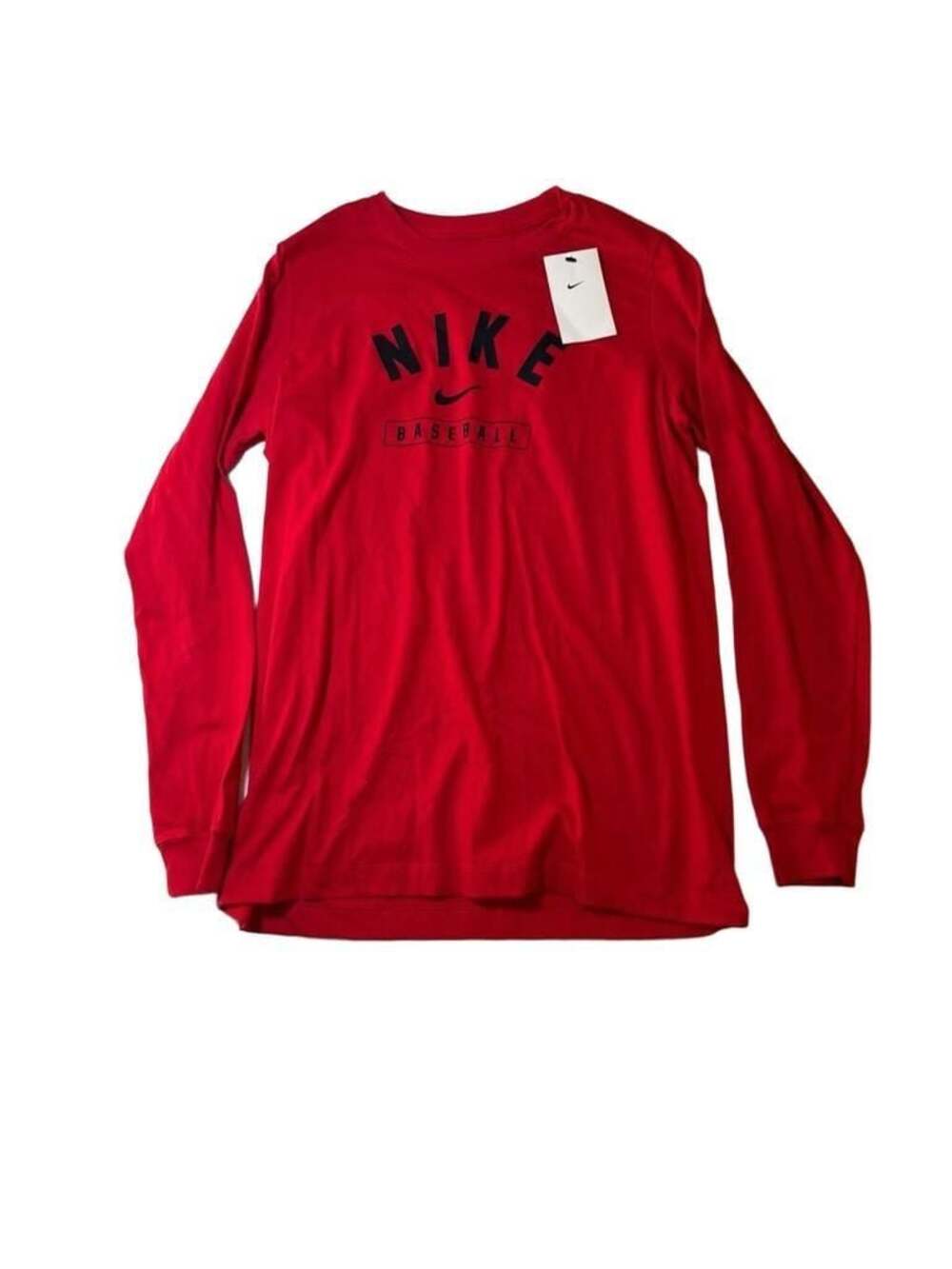 Nike Boys Core Long Sleeve Baseball Tee Red XLarge